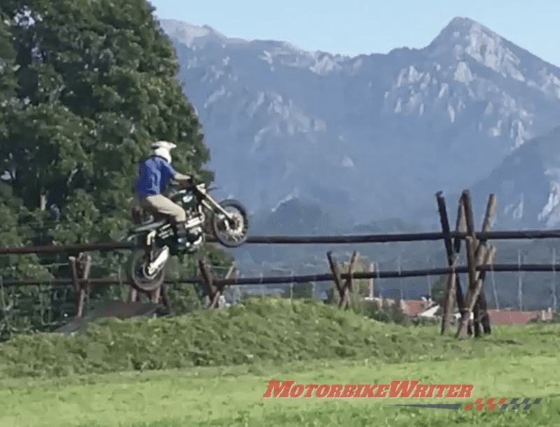 Guy Martin practises Great Escape jump