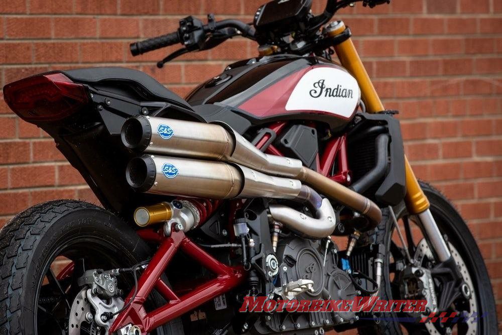 S&S Cycle prototype exhaust for Indian FTR 1200 buyers