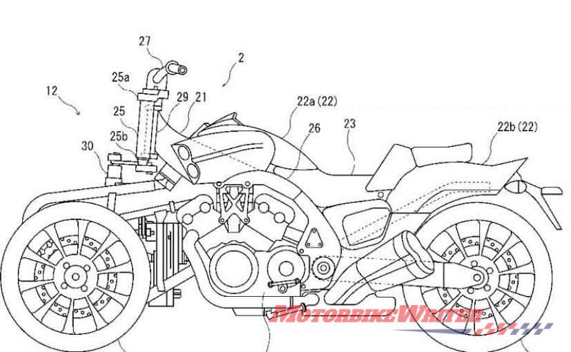 Yamaha Niken VMax leaning three-wheeler coming AKO