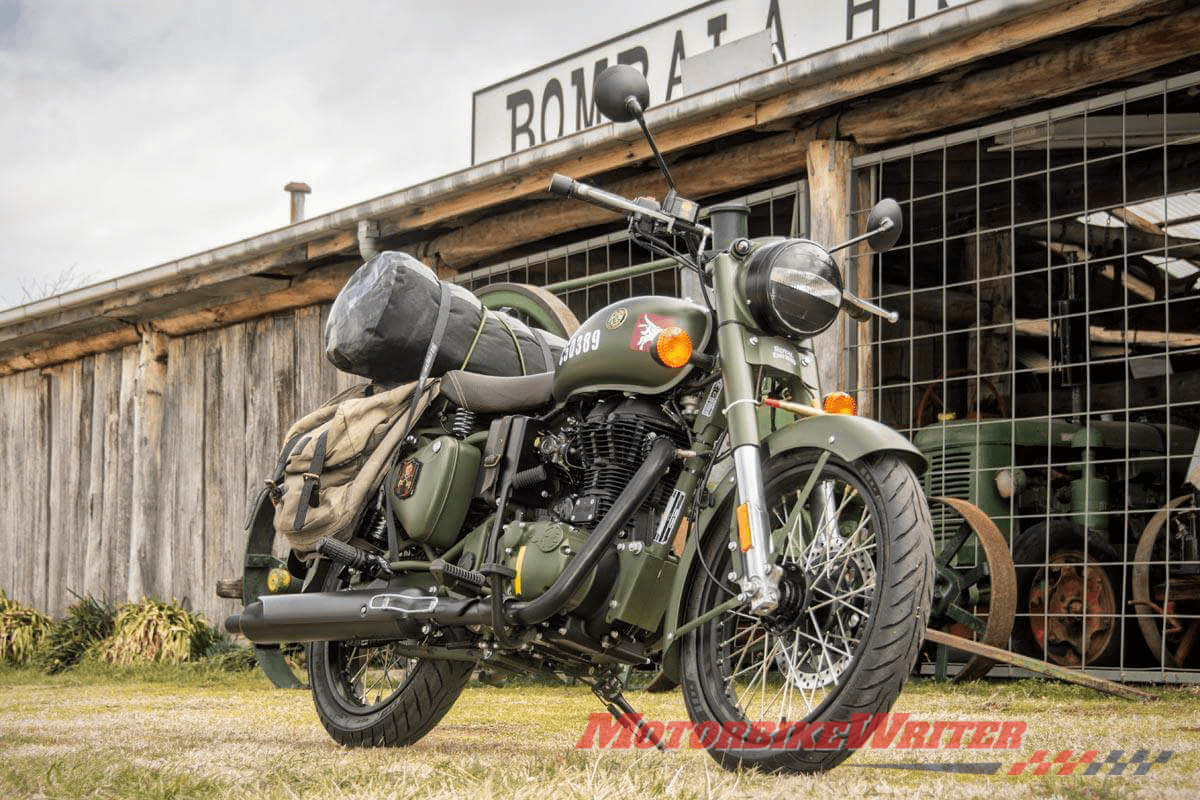 Combat medic plans 'medicycle' for indigenous Rick Carey Royal Enfield Classdicx 500 Pegasus limited edition