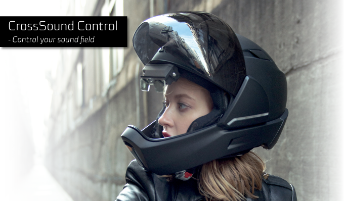 CrossHelmet smart helmet HUD bluetooth