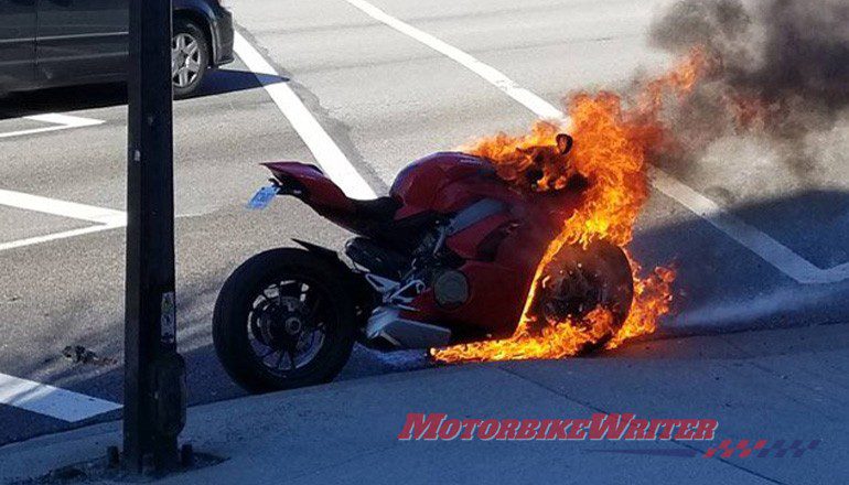Ducati Panigale V4 catches fire Canada safety recall urgent