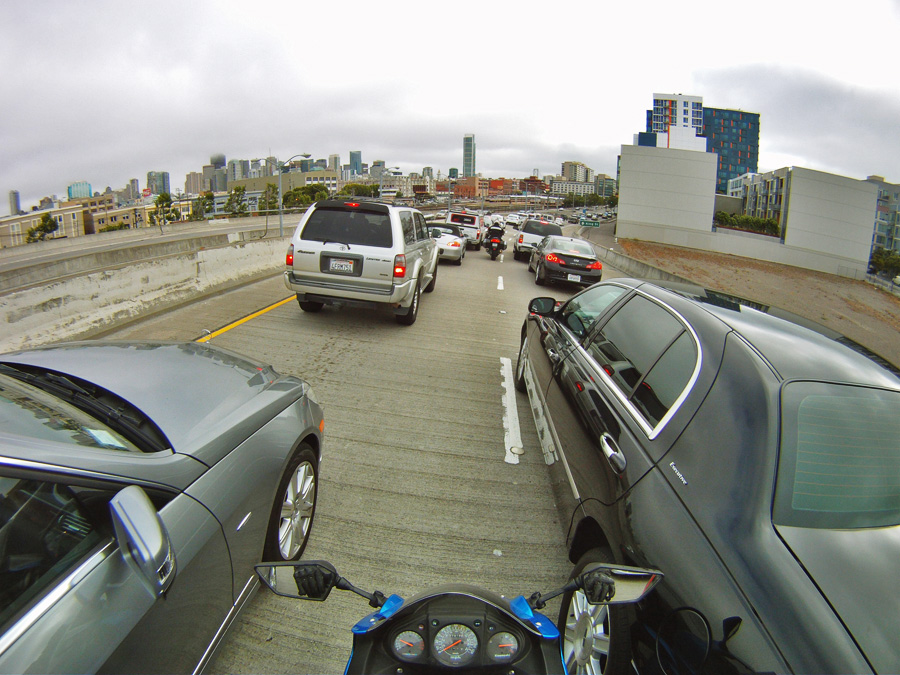 Lane filtering lane splitting America danger