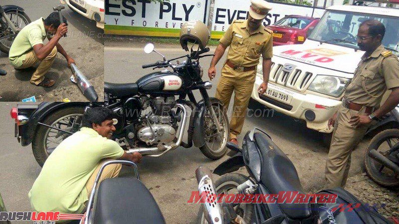 If you think the cops are tough on noisy aftermarket exhausts here, try India where they hammer them flat by the roadside, or confiscated them and flattened them with a backhoe.