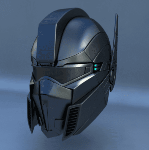 3d max robot futuristic helmet