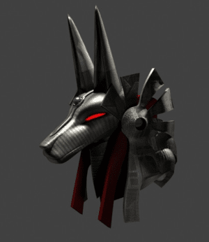 3d model of anubis head concept