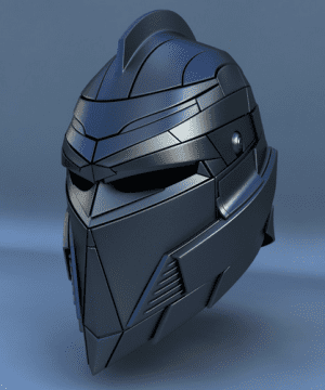 3ds robot head helmet concept