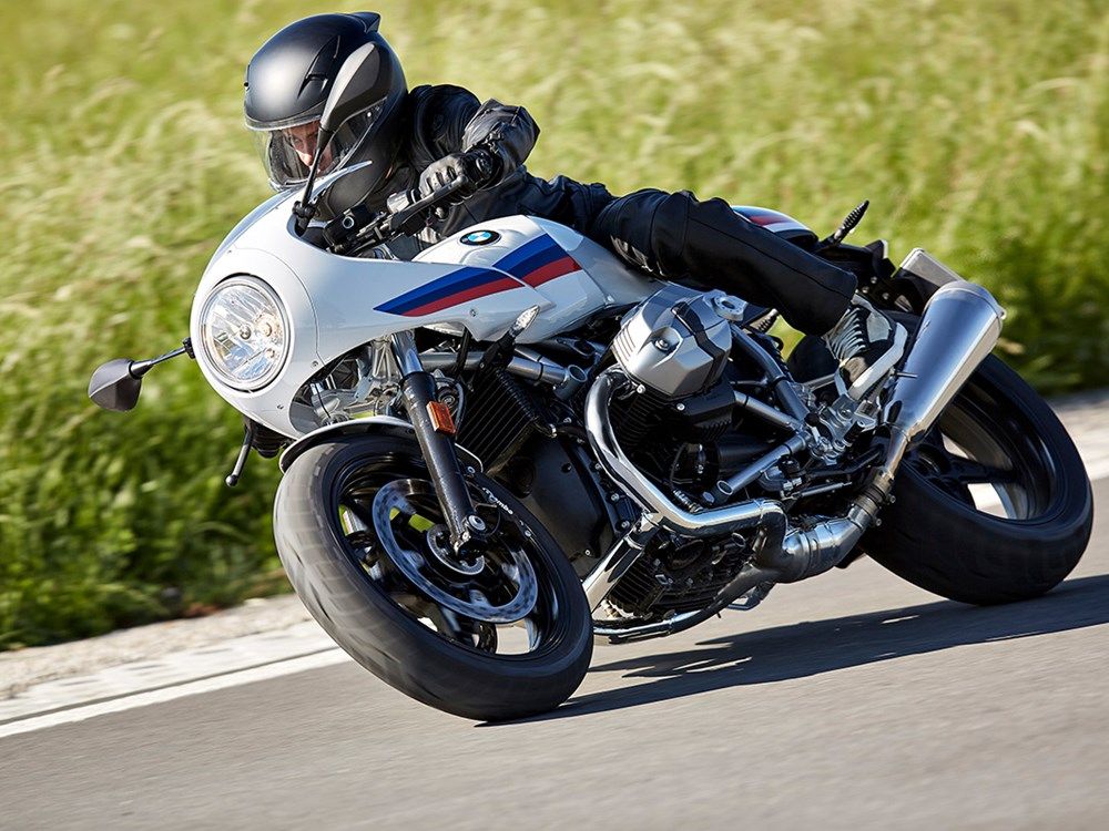 BMW R nineT Racer with bubble fairing