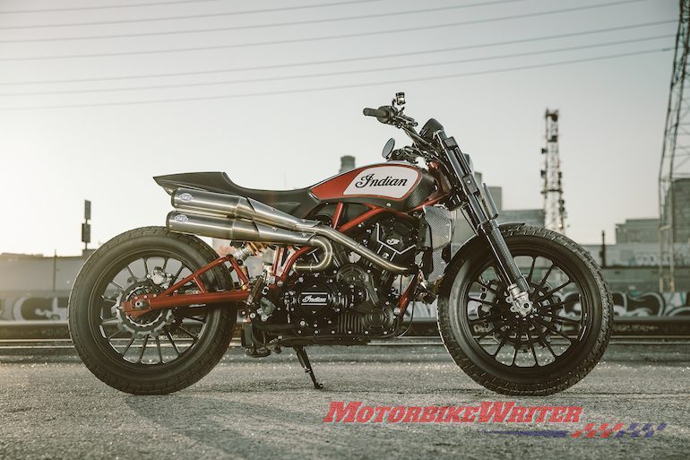 Indian Motorcycle Scout FTR1200 - learner bike coming? Travis Pastrana FTR750 Evel Knievel stunts recreated on Indian FTR1200 usb growl