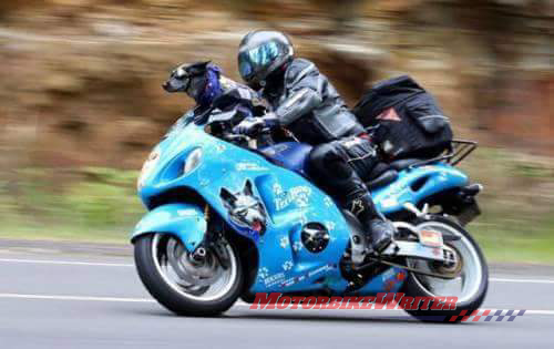 Tex and Bundy charity motorcycle riding couple