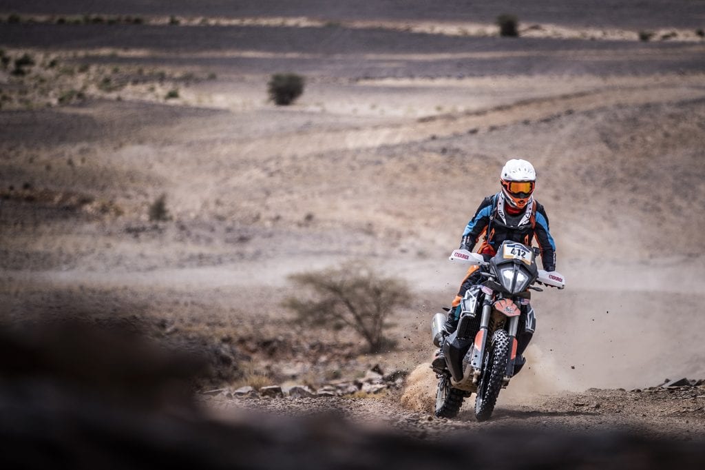 A rider participating in the 2021 KTM World Adventure Week