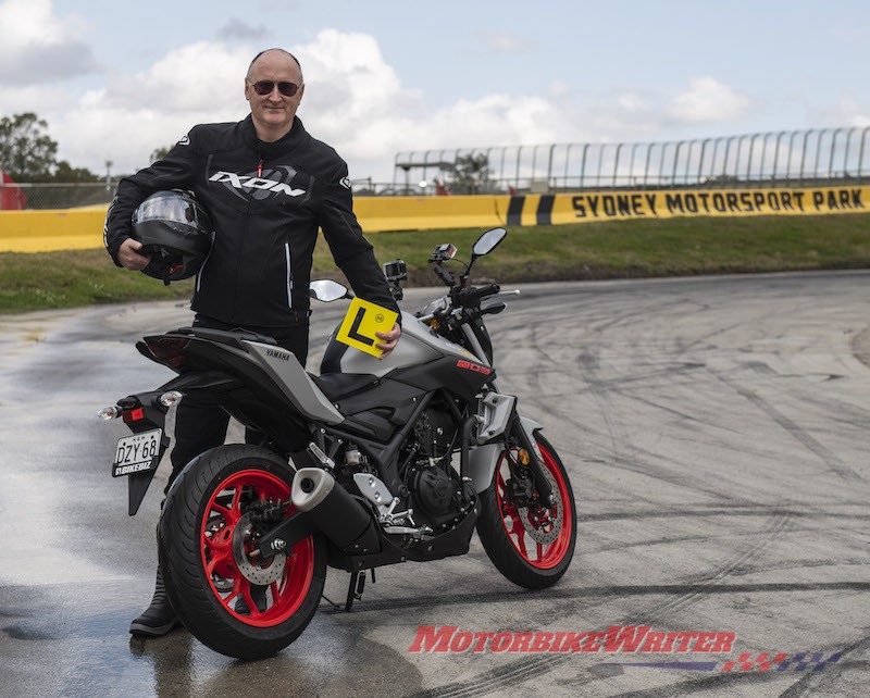 FCAI CEO Tony Weber is learning to ride a motorcycle NGK