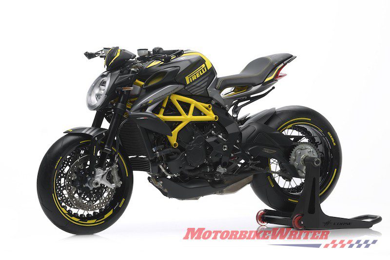 Pirelli rubber protects special MV Agusta Dragster 800 RR Pirelli