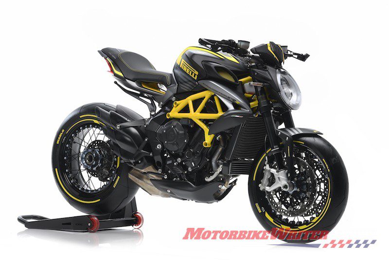 Pirelli rubber protects special MV Agusta Dragster 800 RR Pirelli