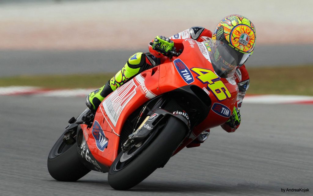 Valentino Rossi riding for Ducati in his 2011-2013 seasons with Ducati.