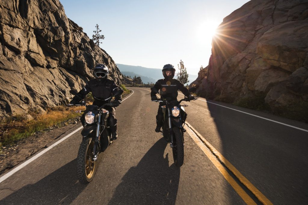 A view of riders enjoying a trip on the twisties