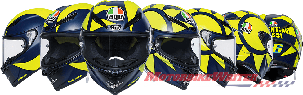 Valentino Rossi Replica Pista GP R Soleluna 2018 helmet wear