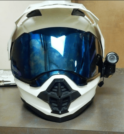 AGV AX 8 Dual Sport blue visor with camera