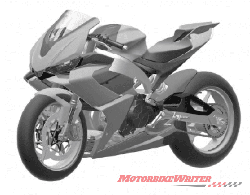 Aprilia RS 660 patent drawing