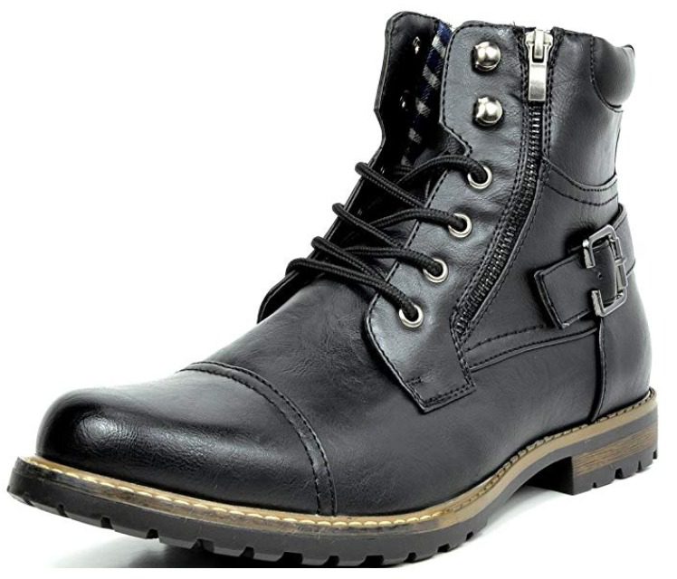 BRUNO MARC NEW YORK Men's Military Motorcycle Combat Boots