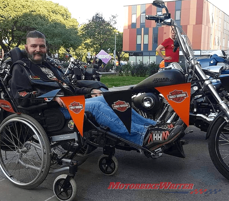 Wheelchair rider Boris Ivančić  seeks badges, patches