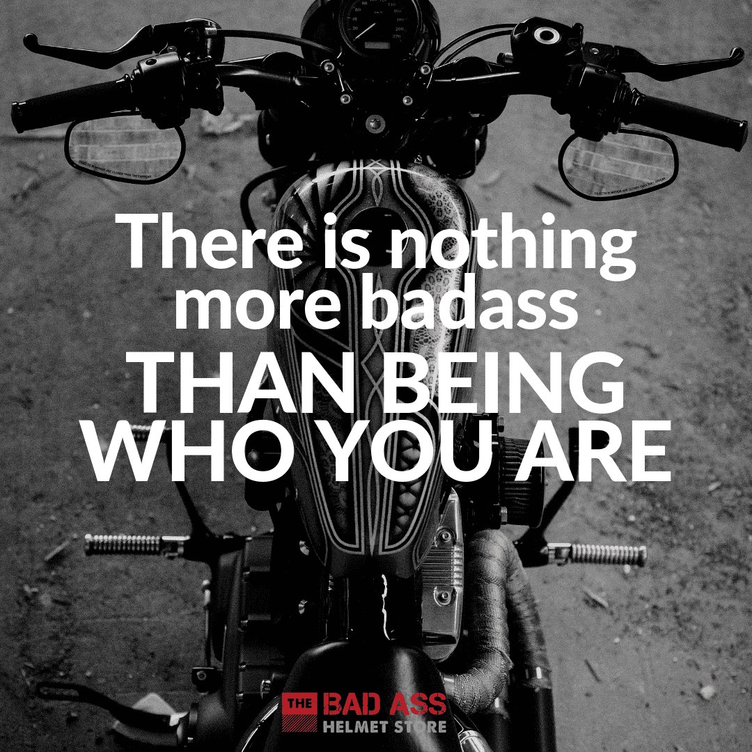 Be yourself biker chick quote