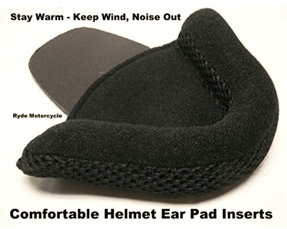 Bear Claw #MC-DEP Deluxe Motorcycle Shorty Half Helmet Ear Pad Inserts