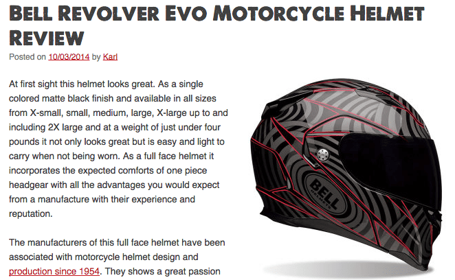 Bell Revolver Evo Motorcycle Helmet Review