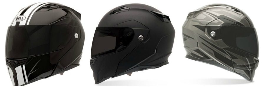 Bell Revolver Motorcycle Helmet collage flat black