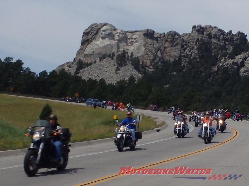 USA America Sturgis Rushmore South Dakota rally crowd