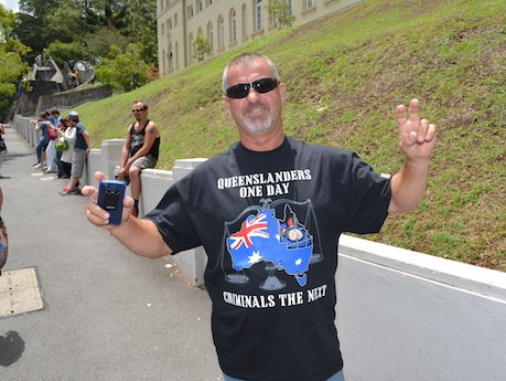 Protestor at the January 26 rally