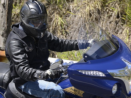 Blackbird denim/leather motorcycle jacket