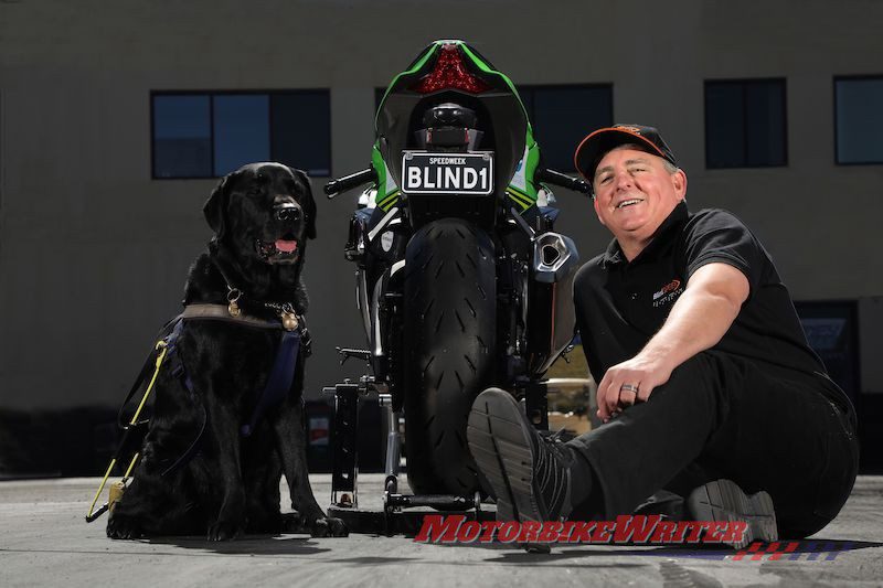 Blind rider Ben Felten and Kevin Magee Magoo