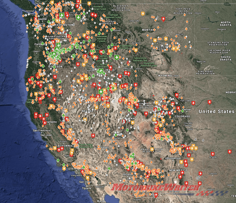 Bushfires wildfires in the USA
