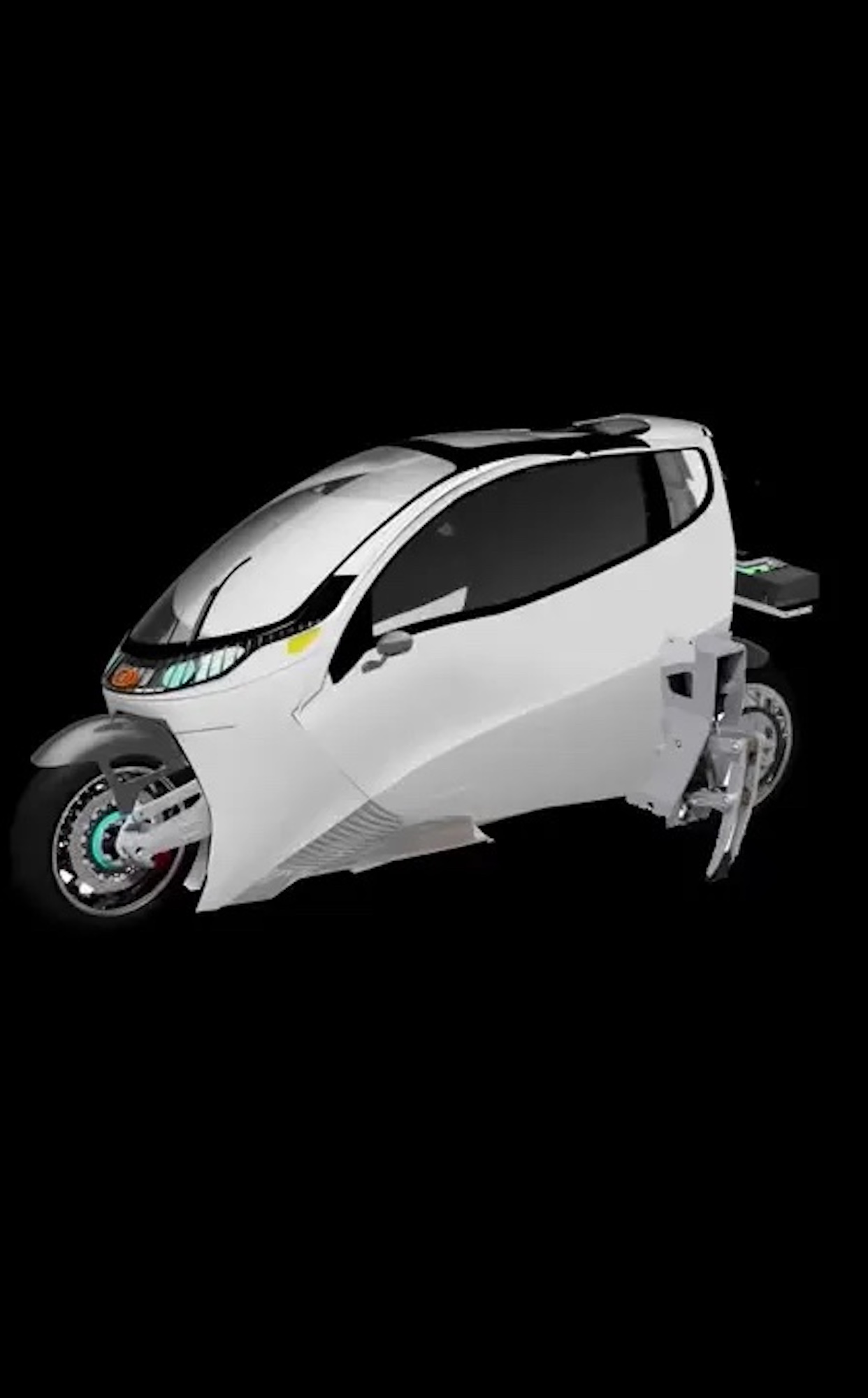 The self-balancing C-1 from Lit Motors - an electric machine with the ability to stay fully balanced, even when stationary. Media sourced from Lit Motors.