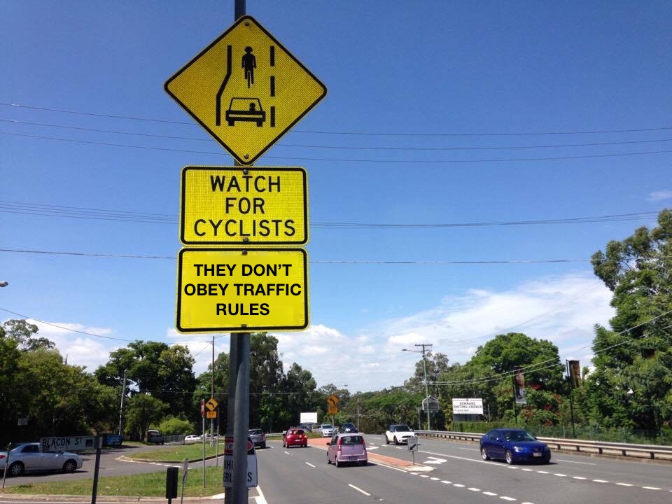 CYCLISTS signs