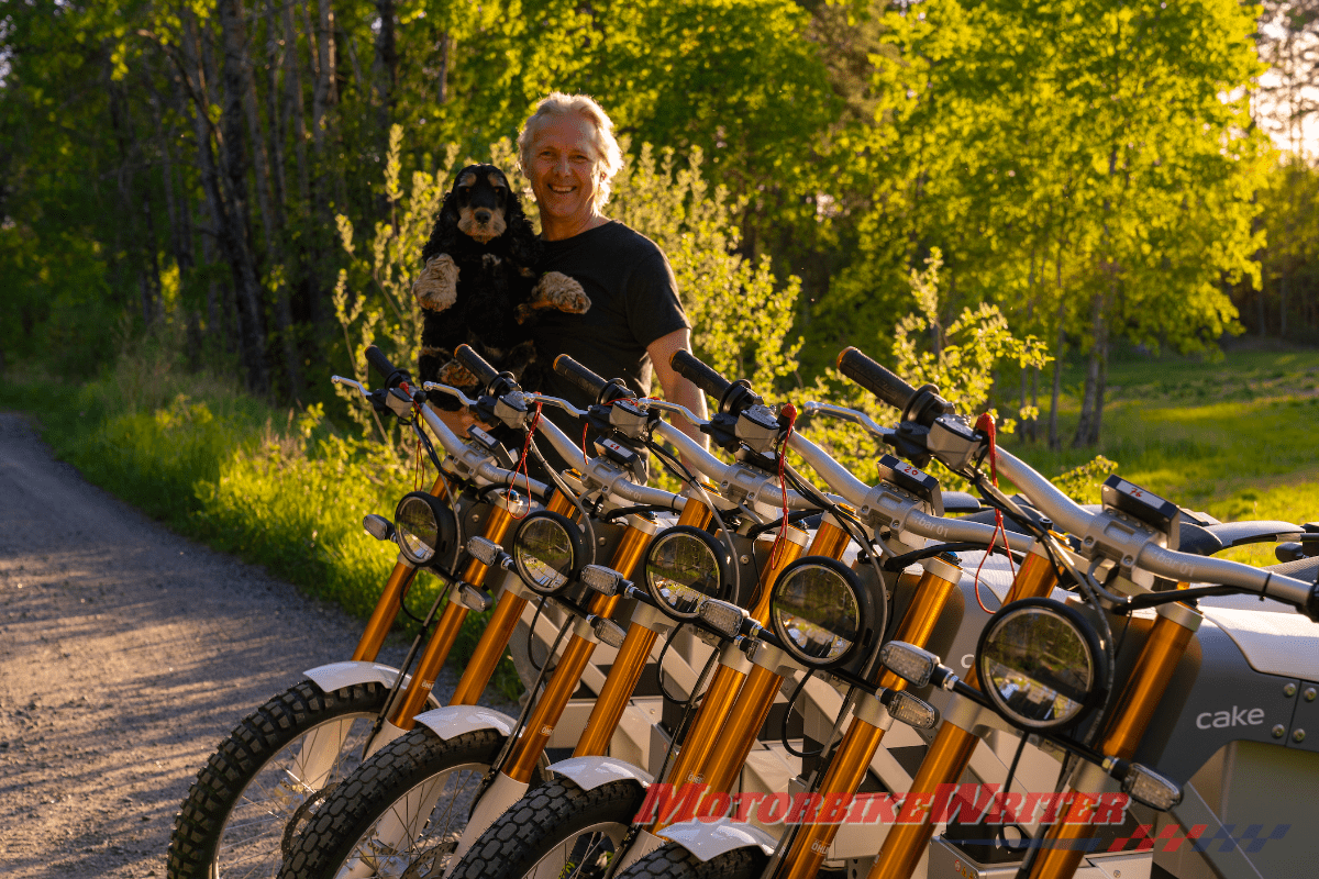 Olle Ohlsson with the Cake Kalk electrified bikes