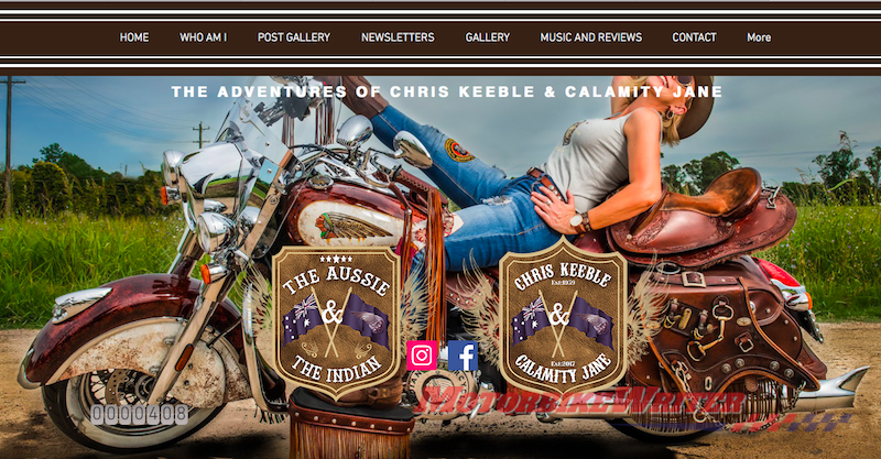 Chris Keeble and her Indian Chief Vintage Calamity Jane