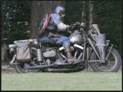 Captain America on Motorcycle