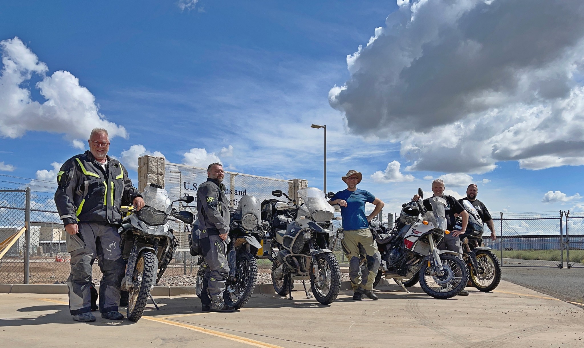 Five friends at the Mexican border safely thanks in large part to the Cardo Packtalk Edge.