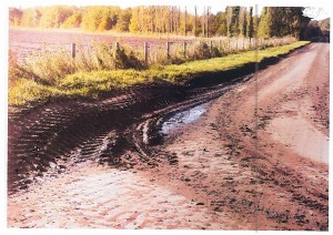 Mud at the crash location