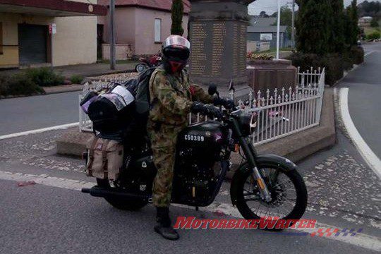 Combat medic plans 'medicycle' for indigenous Rick Carey Royal Enfield Classdicx 500 Pegasus limited edition