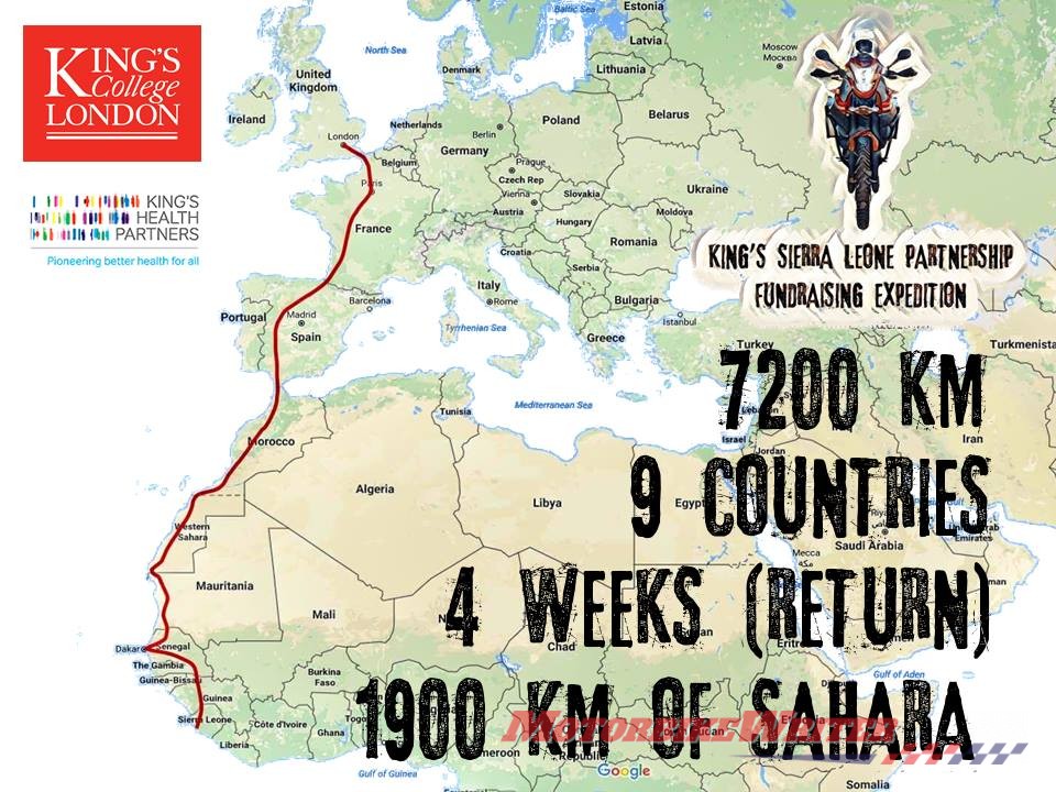 Kenn Bannister's adventure charity ride for African health sahara