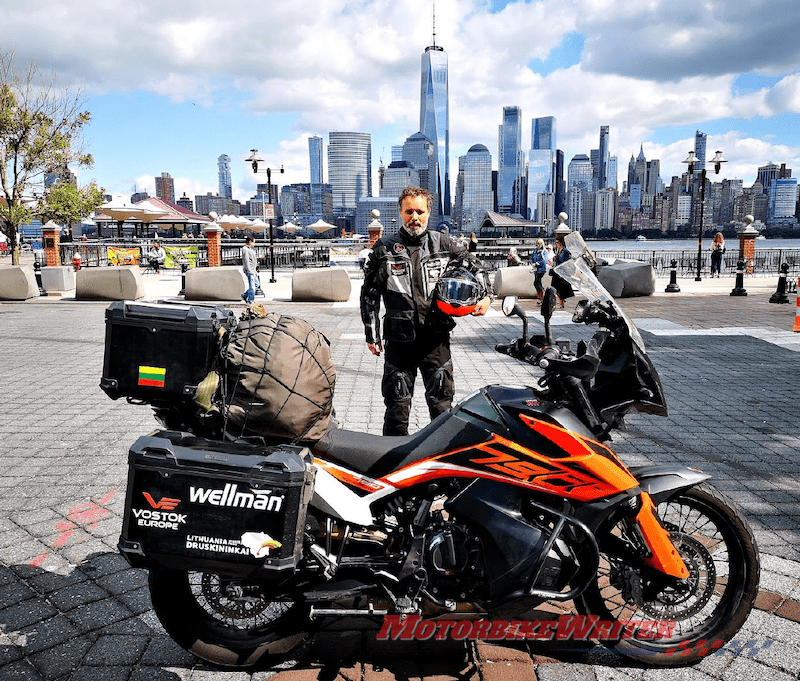 Karolis Mieliauskas has completed what is most likely the world’s longest test ride on the new KTM 790 Adventure