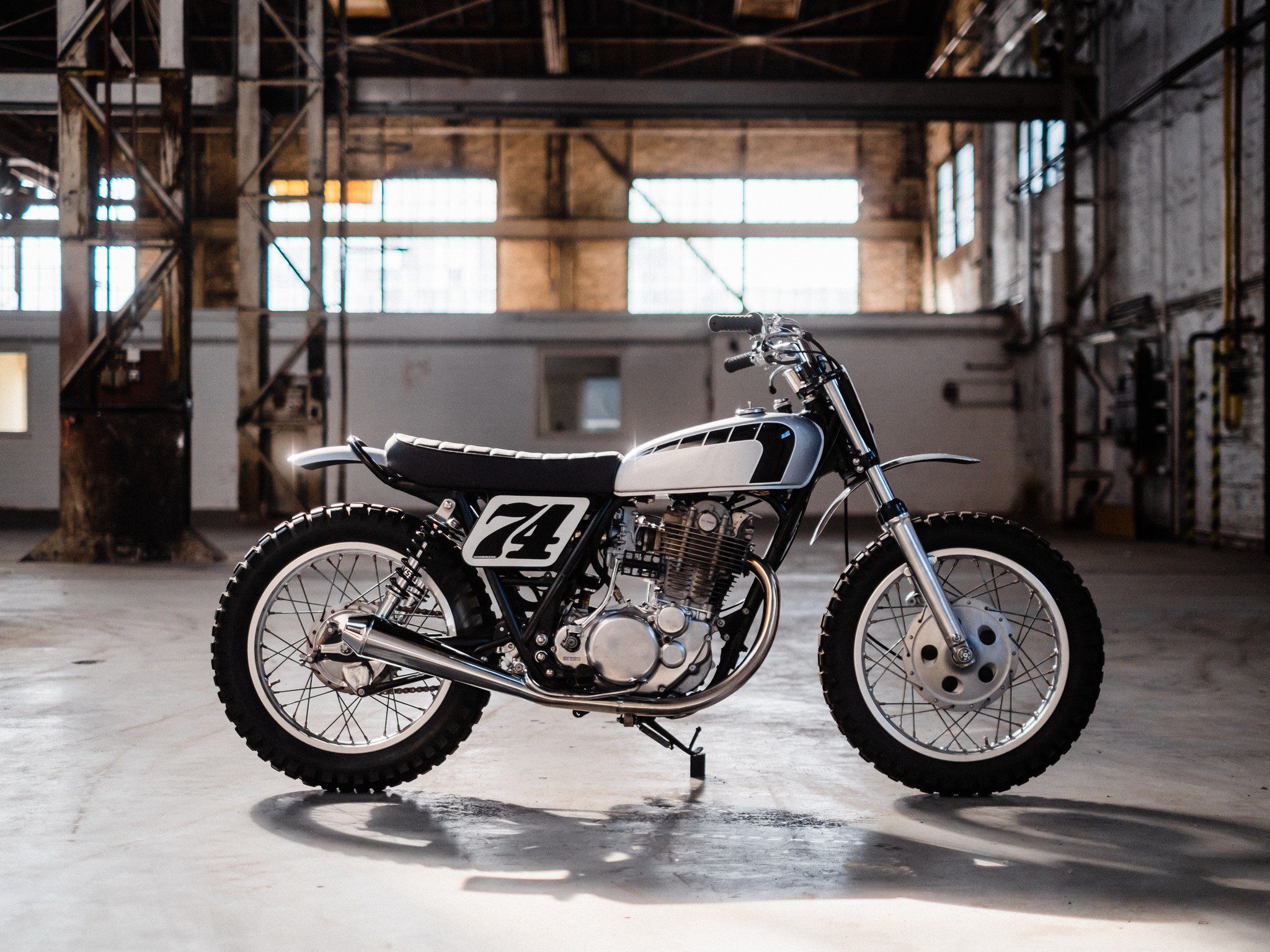 Honda Flat Tracker motorcycle in a factory in Germany