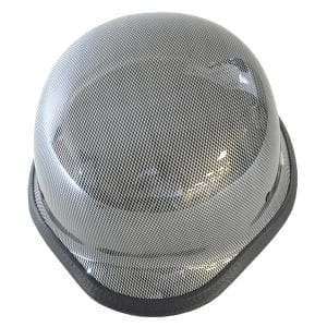 Chrome Mesh German Motorcycle Helmet