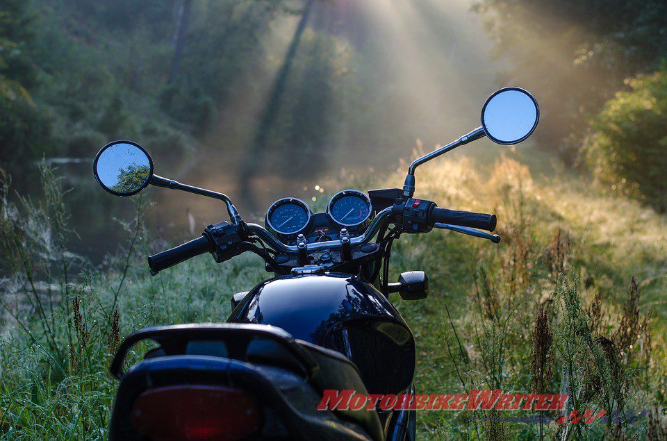 motorcycle in the sunset