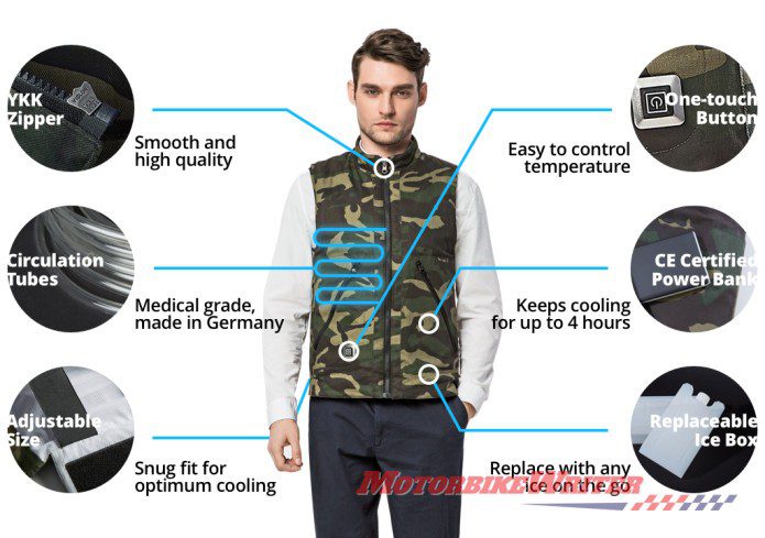 InstantCool Vest cools riders