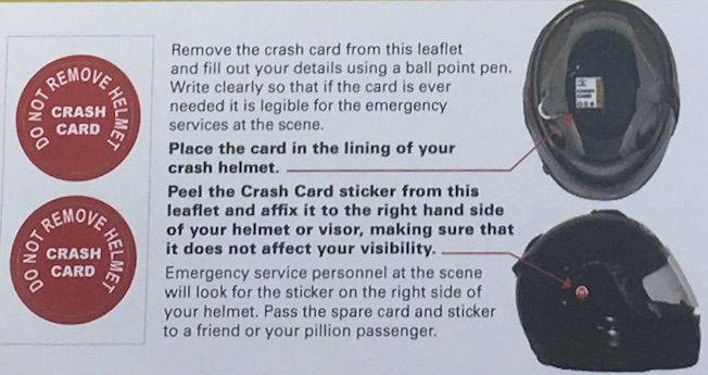 CRASH card red dot sticker