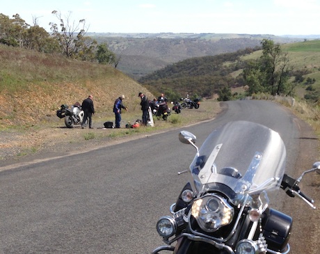 Road Crash site near Sydney motorcycle crashes